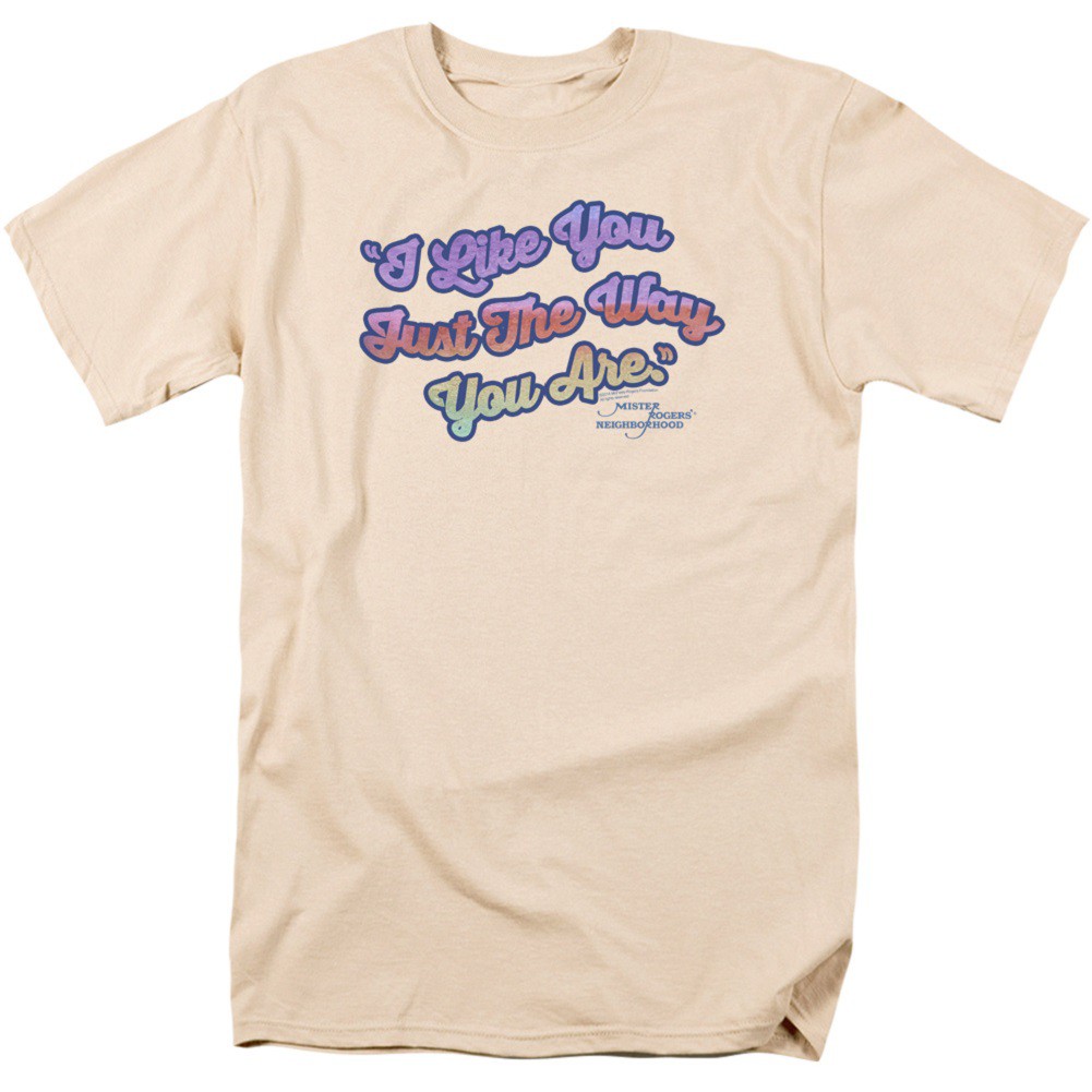 Mister Rogers Neighborhood Just The Way You Are Men's Tan T-Shirt