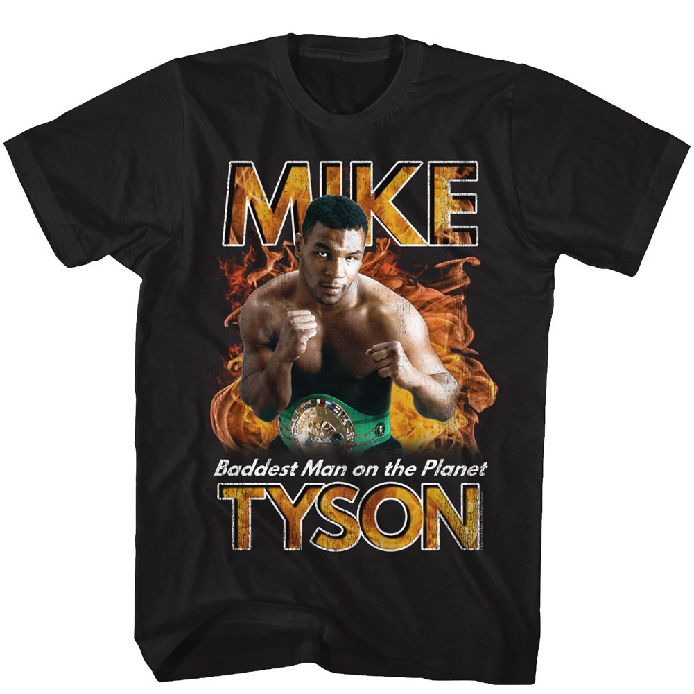 Mike Tyson's Baddest Man on the Planet Men's Black T-Shirt