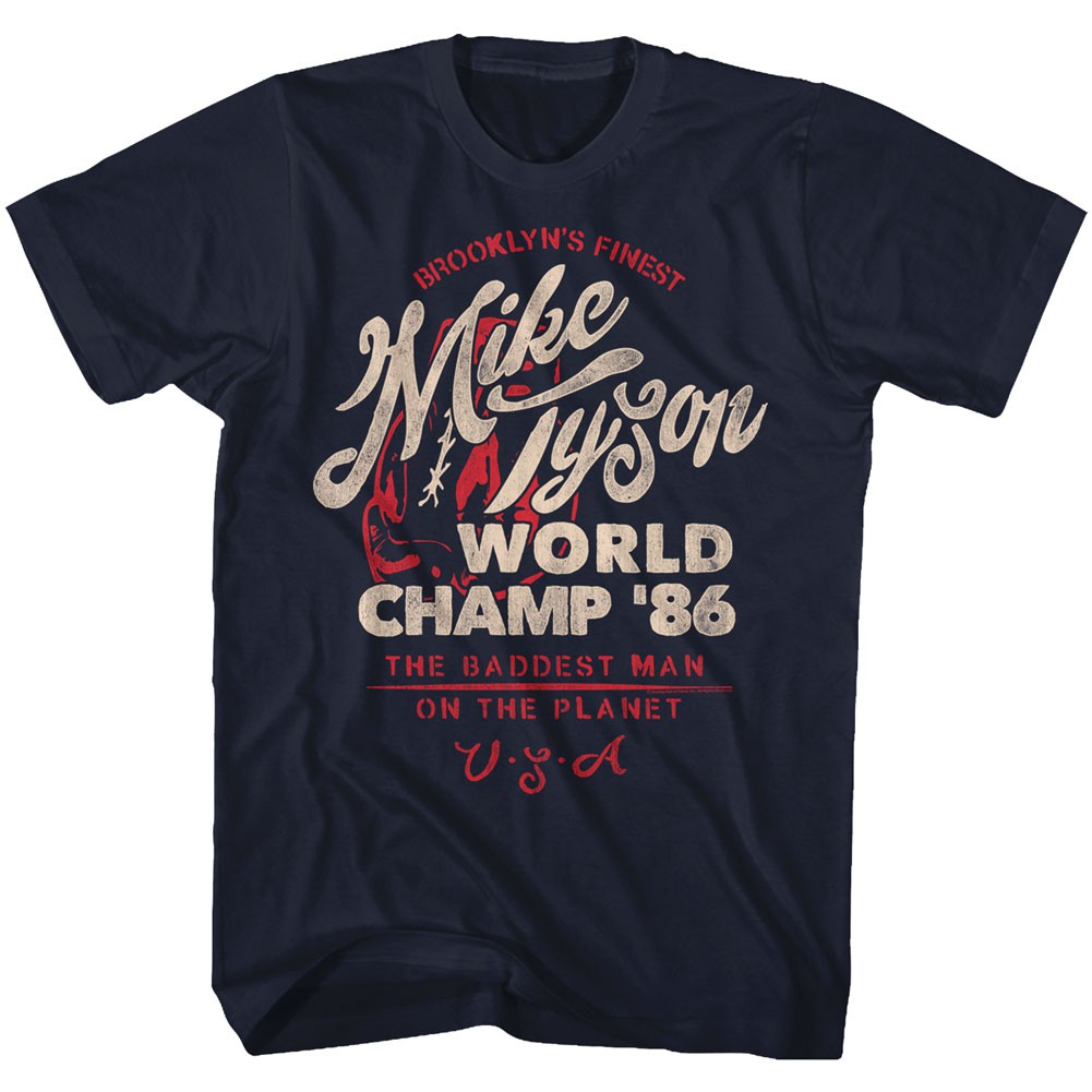 Mike Tyson Brooklyns Finest Men's Black T-Shirt