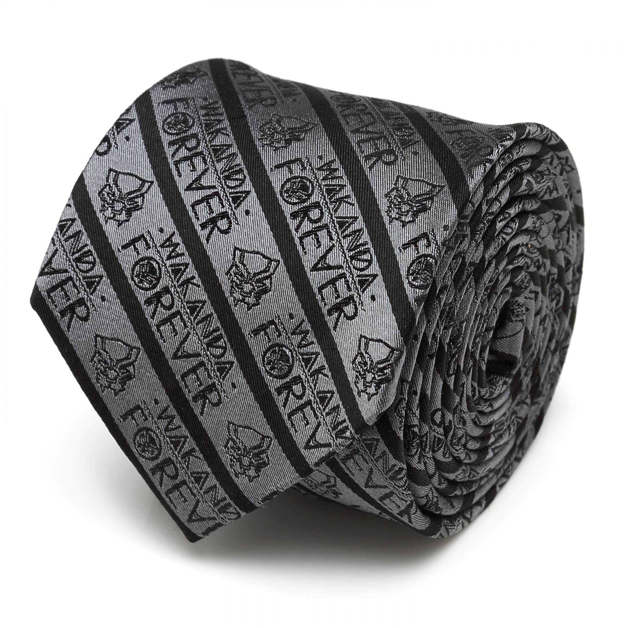 Black Panther Wakanda Forever Grey Tie