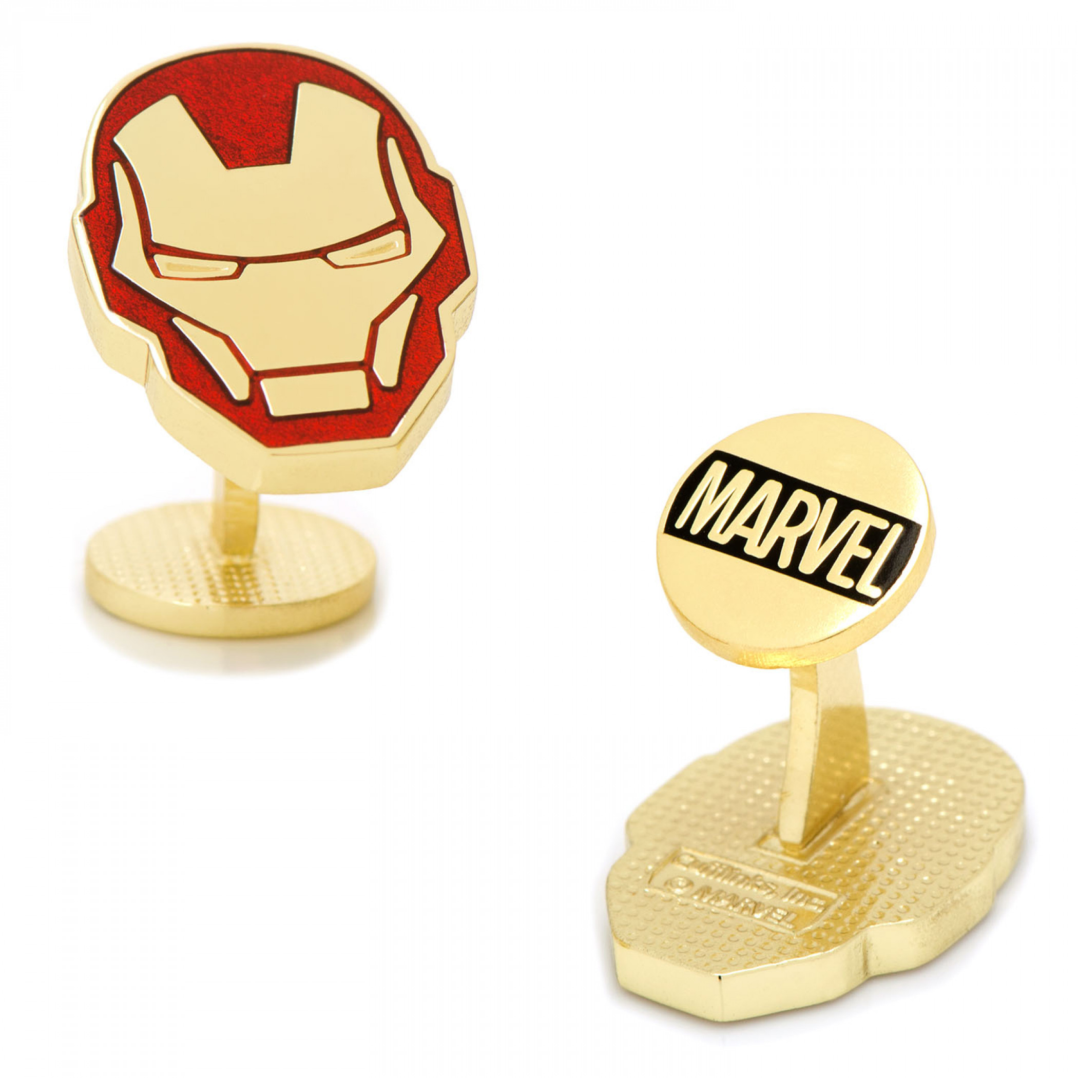 Iron Man Helmet Gold Cufflinks