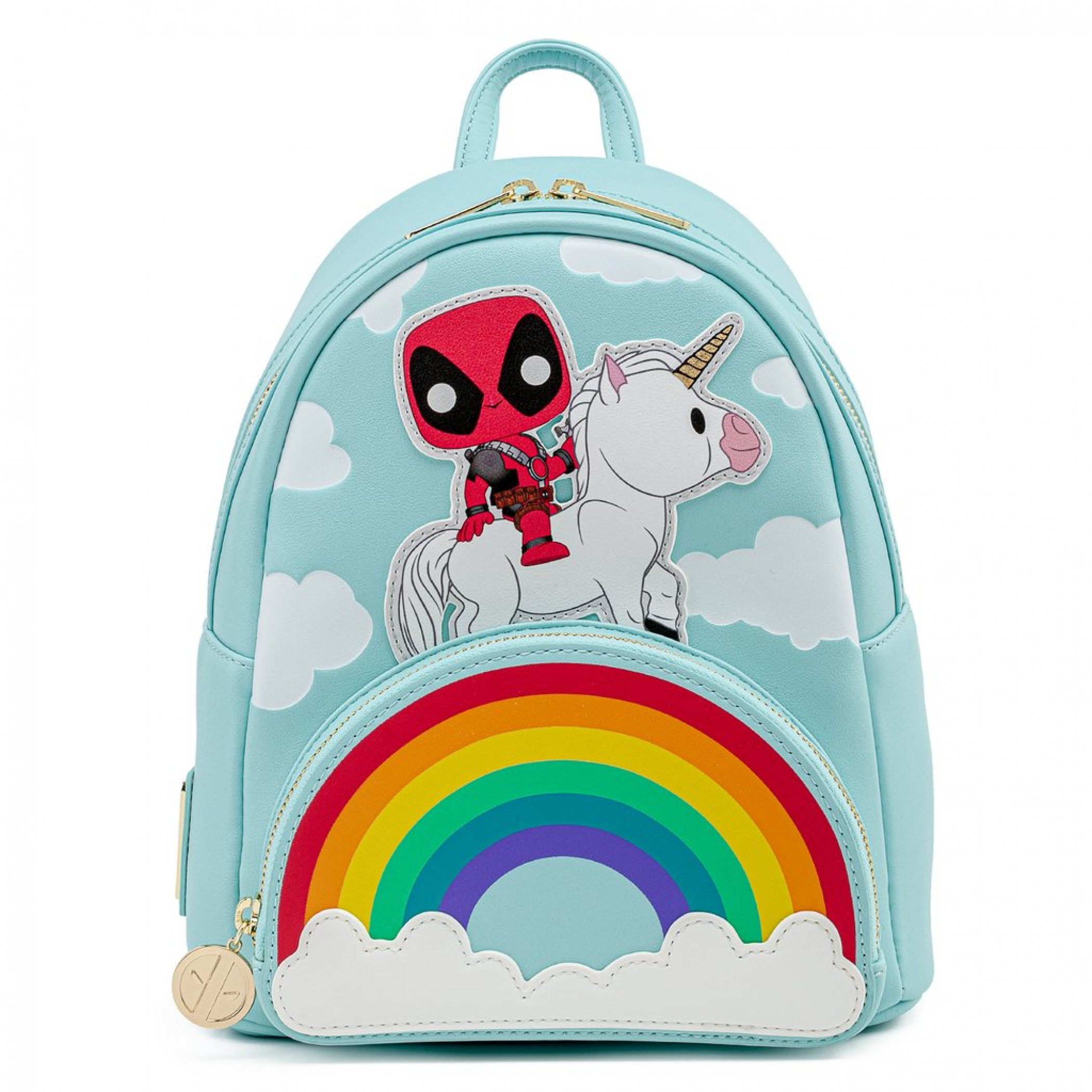 Marvel Deadpool Unicorn Rainbow Mini Backpack by Loungefly