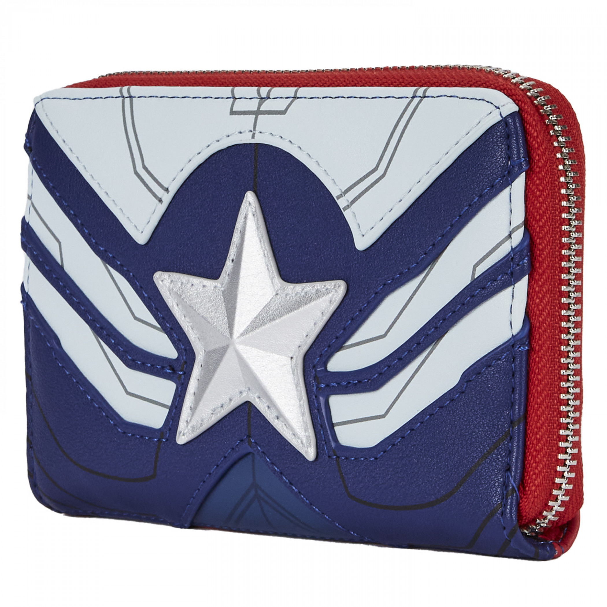 New Captain America Falcon Costume Cosplay Zip Around Wallet