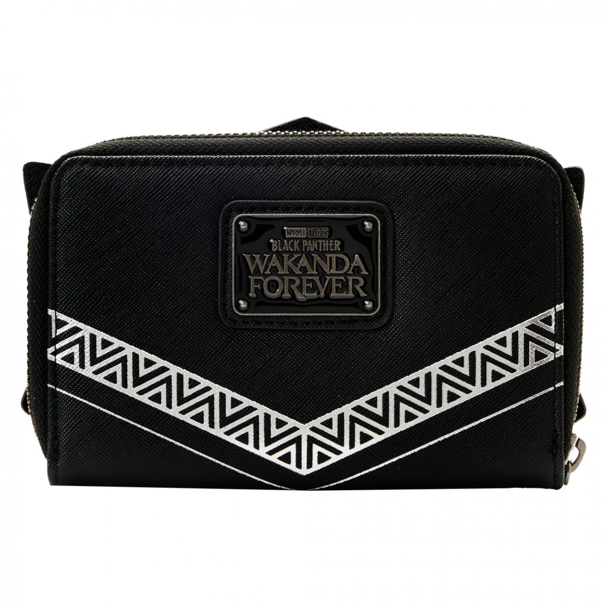Black Panther Wakanda Forever Geometric Zip Around Wallet By Loungefly