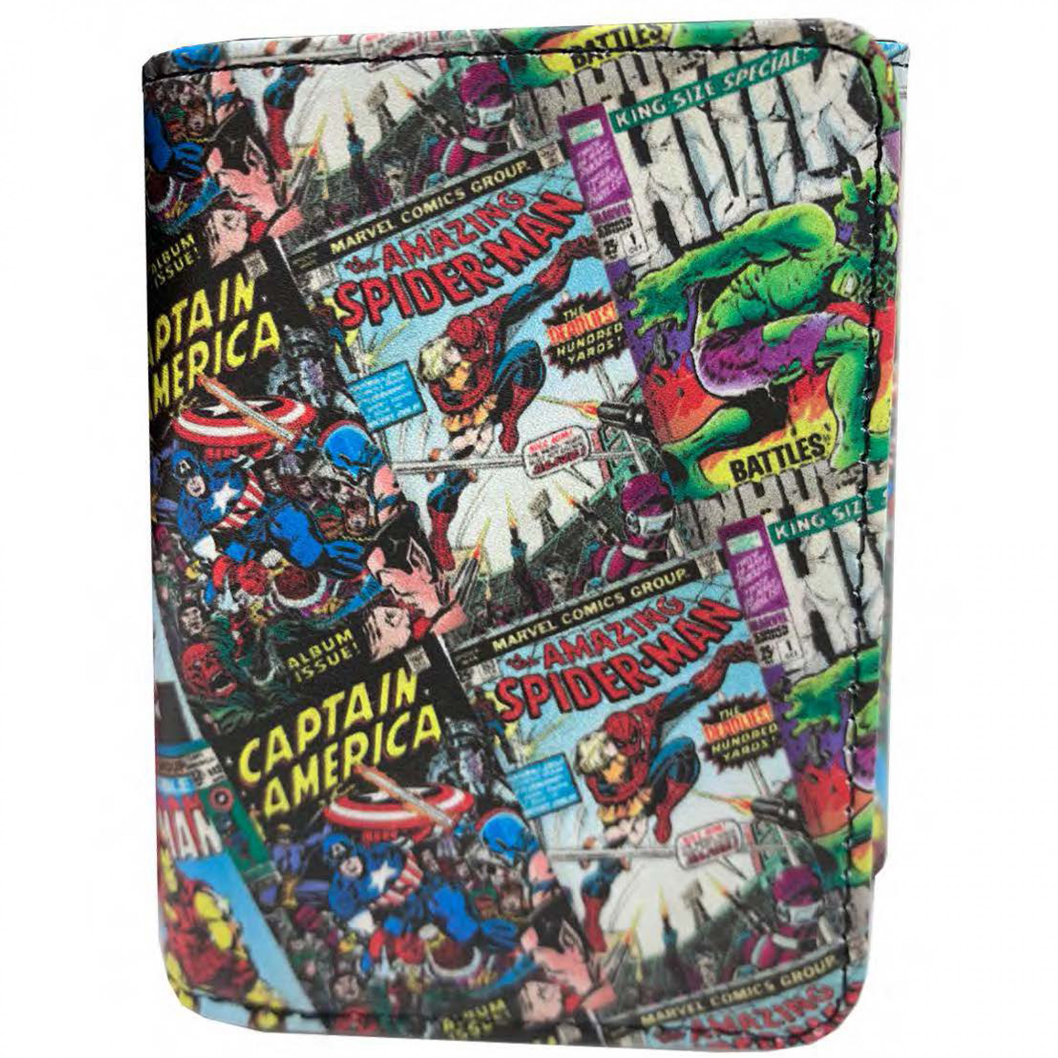 Marvel Avengers Classic Comic Book Covers Trifold Wallet
