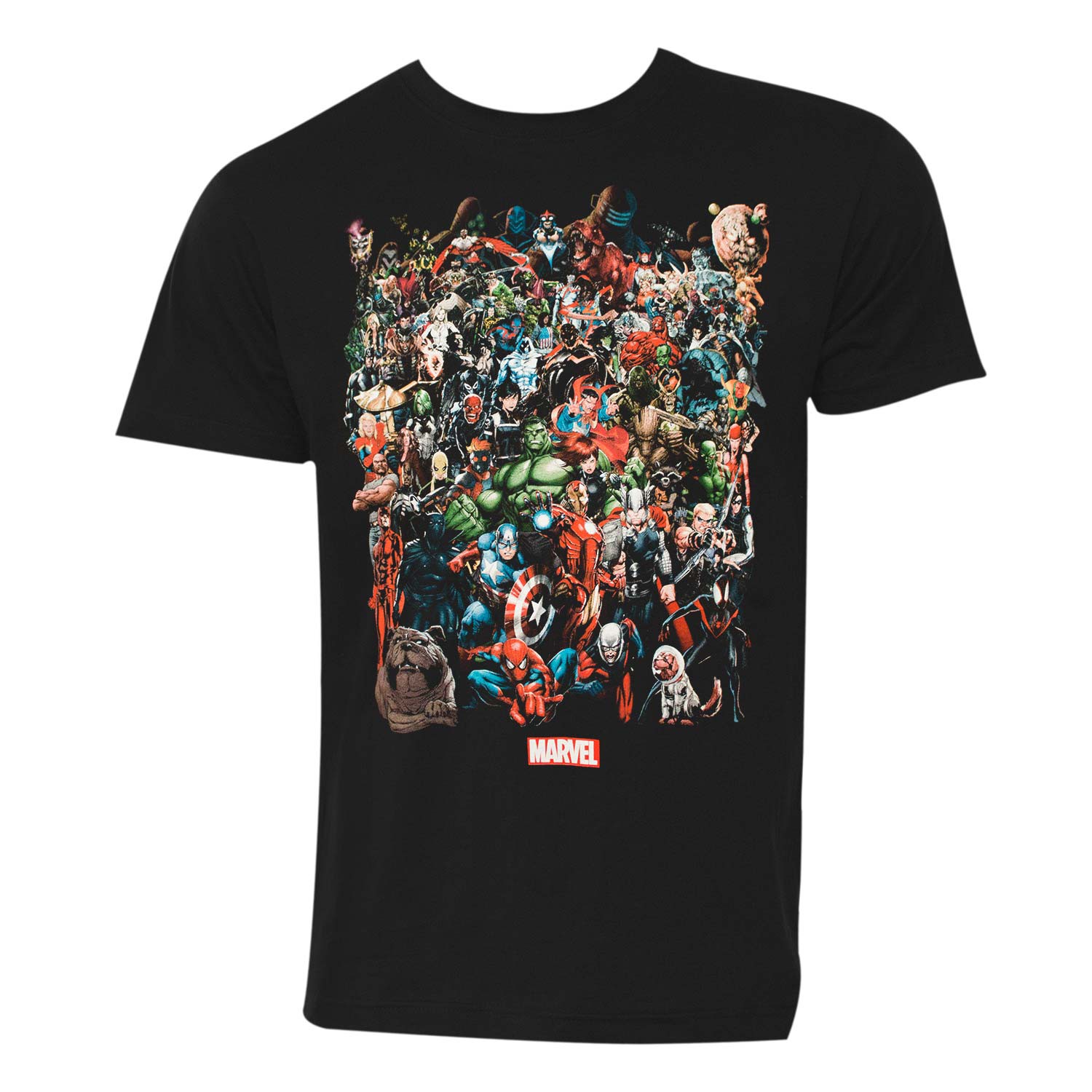 Marvel Universe Characters Men's Black T-Shirt