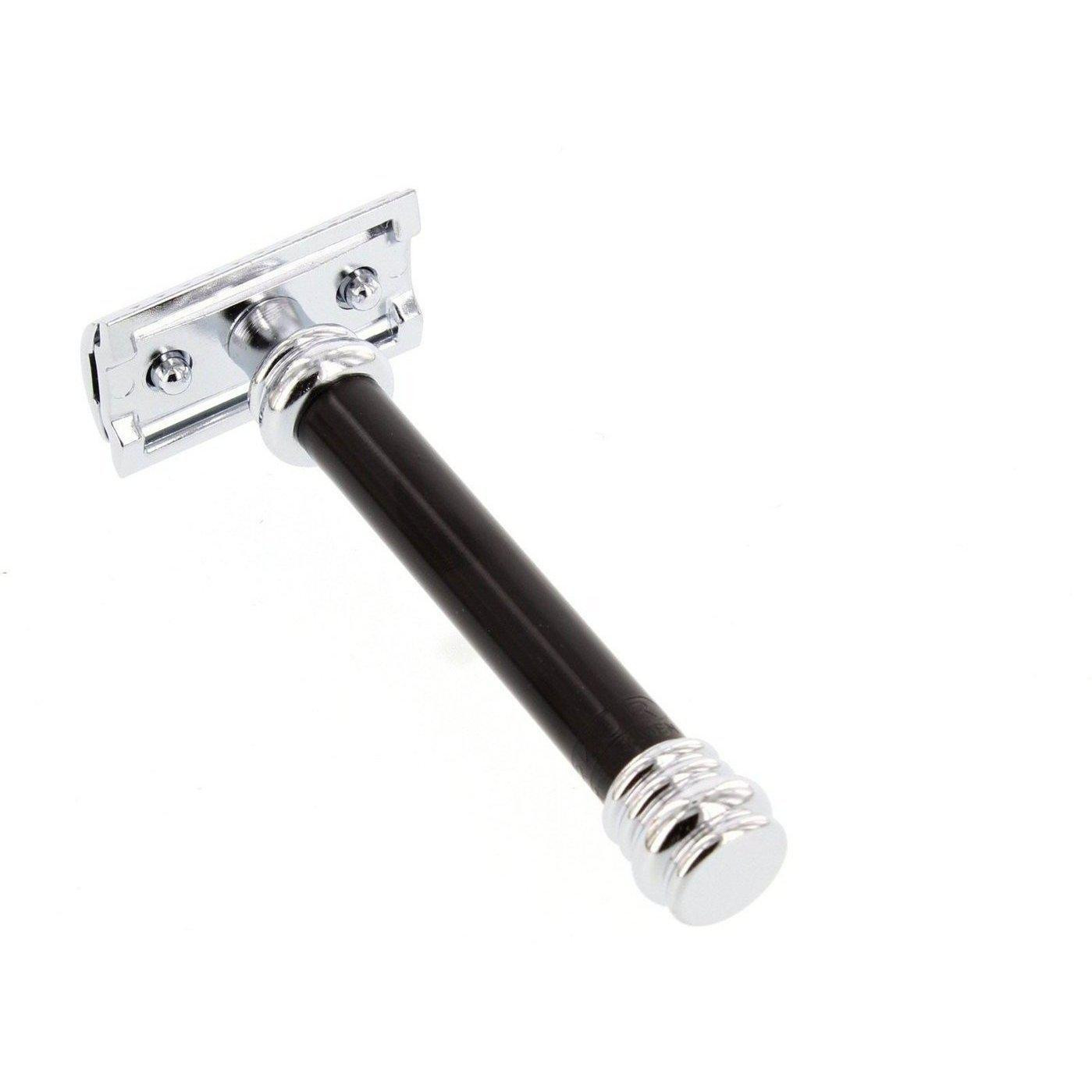 Merkur Black Handle 38 HD Barber Pole Safety Razor (38BLK) - West Coast  Shaving