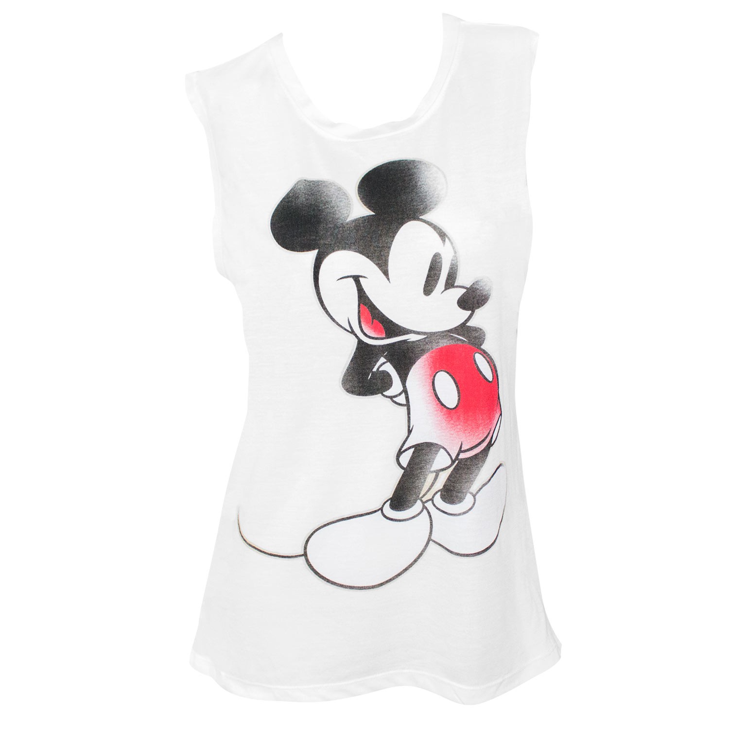 Disney Womens Mickey Mouse Sleeveless Muscle Tank Top, Black