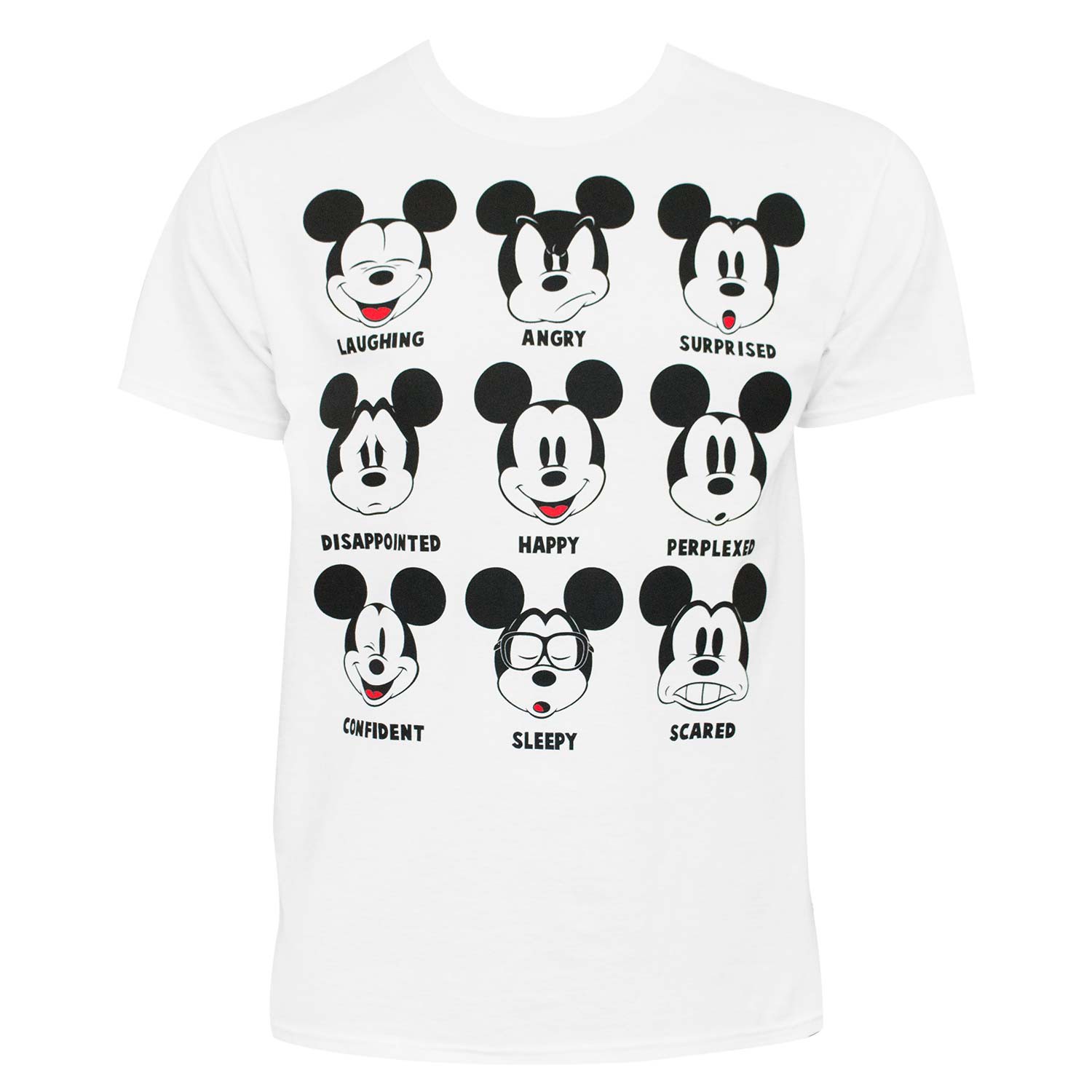 Mickey Mouse Expressions White Tee Shirt