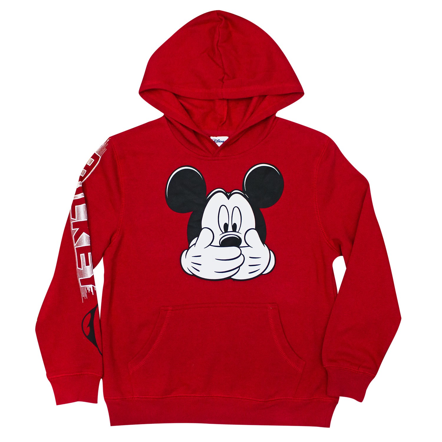 Mickey Mouse Hush Red Boys Youth 8-20 Hoodie