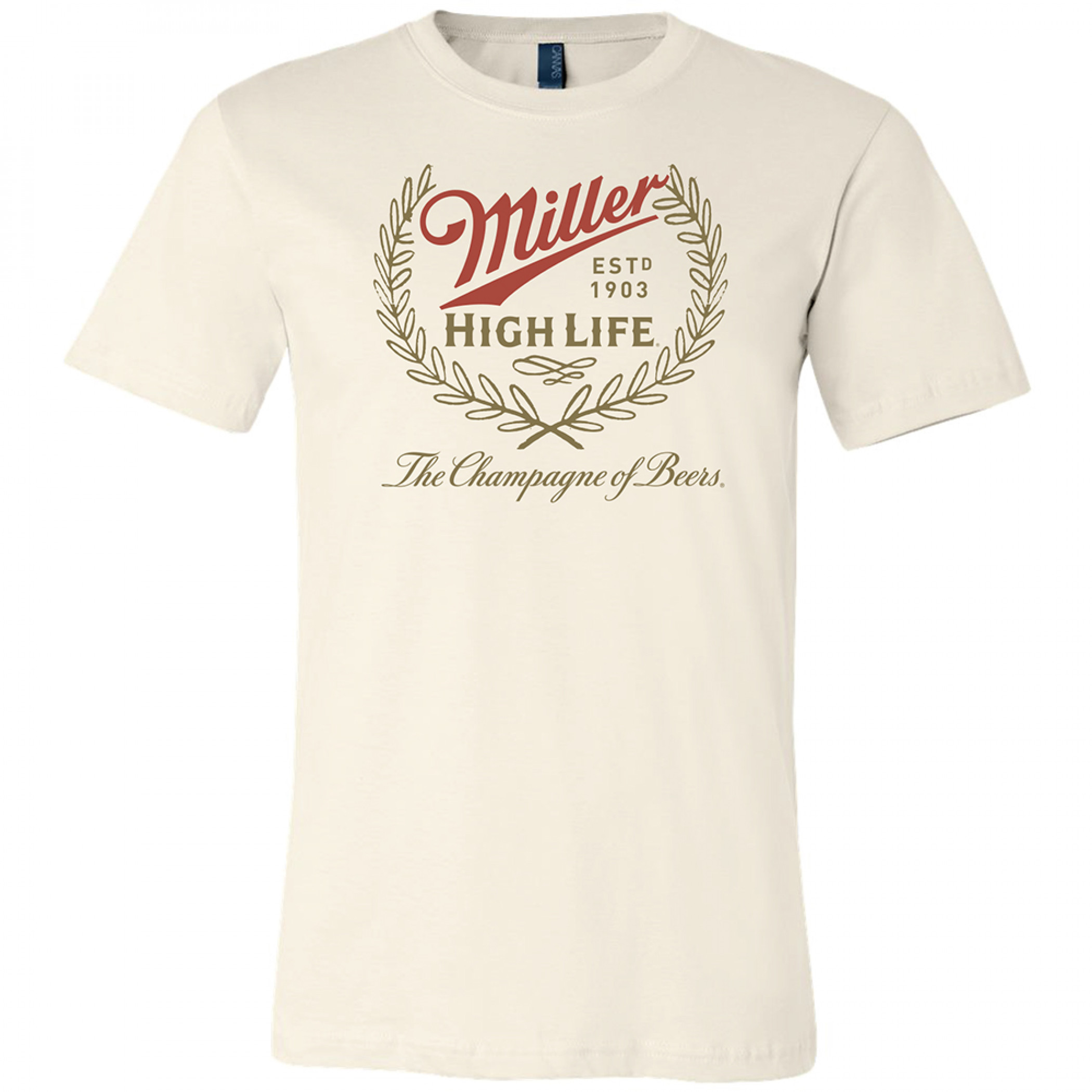 Miller High Life Champagne of Beers Wreath Logo T-Shirt