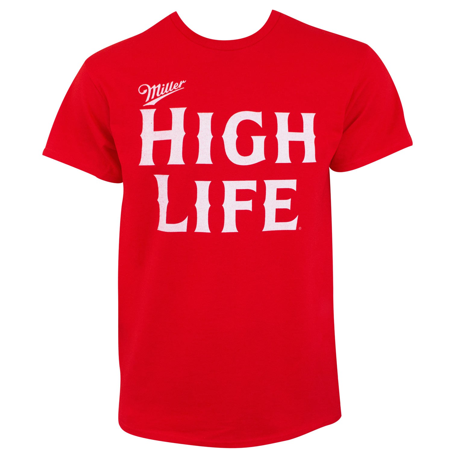 Miller High Life Text Logo Men's Red T-Shirt