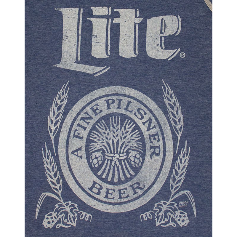 Miller Lite Beer Logo Men's Blue Retro Tank Top