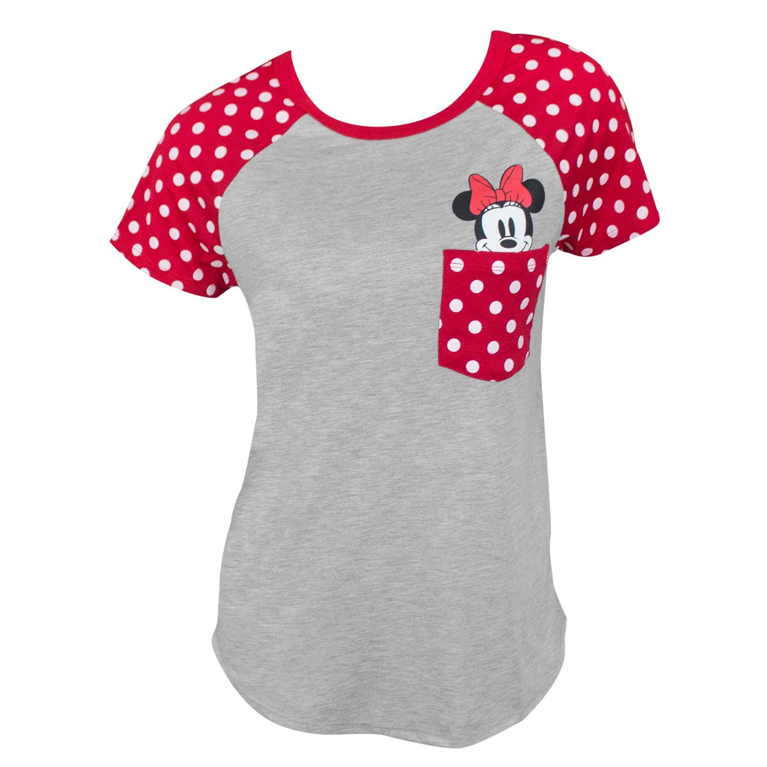 Minnie Mouse Pocket Sized Women's Grey Tee Shirt