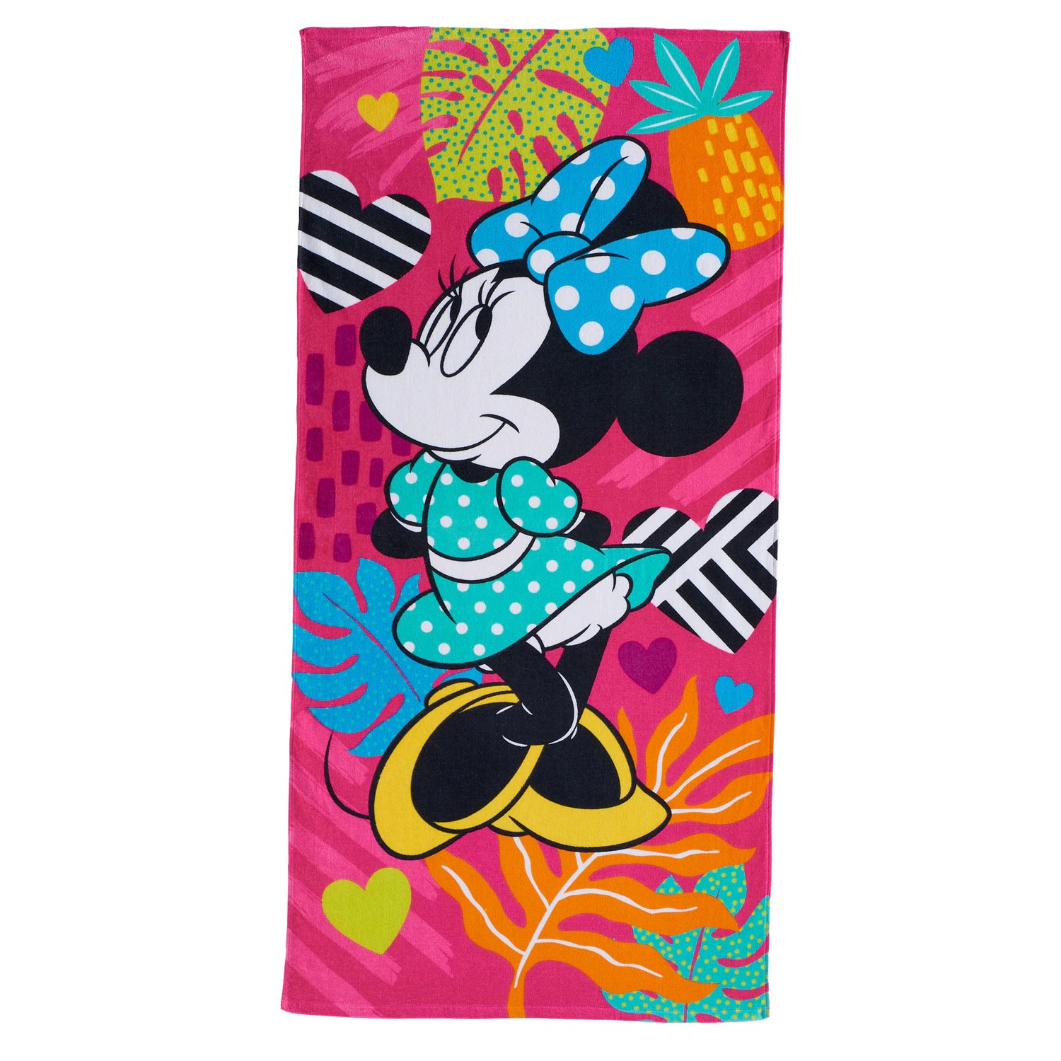 Disney Minnie Mouse beach towel towel various designs 70x140 cm pink with flowers 100% cotton for kids boys and girls 