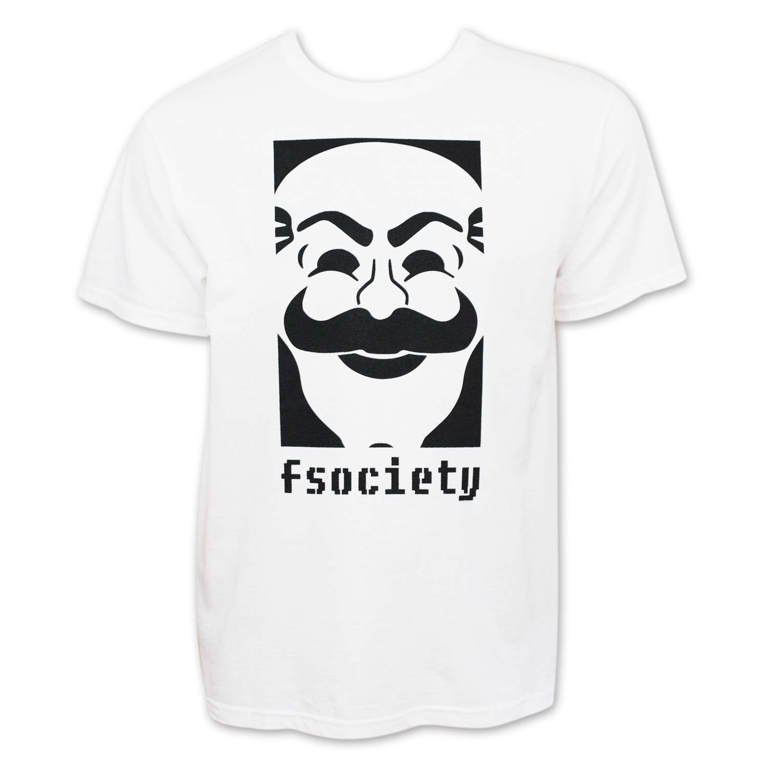 Mr. Robot Men's White F Society T-Shirt