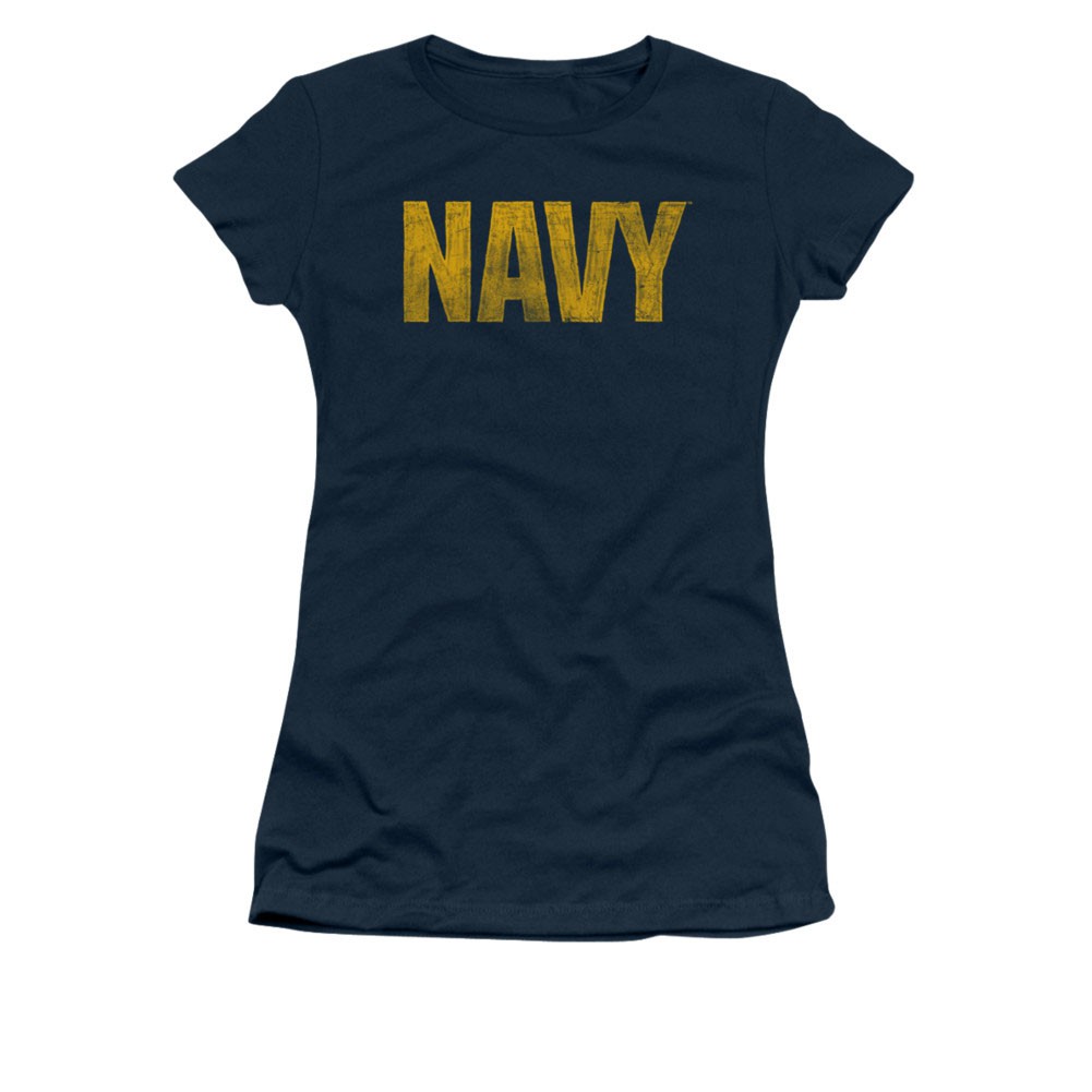 US Navy Logo Blue Juniors T-Shirt