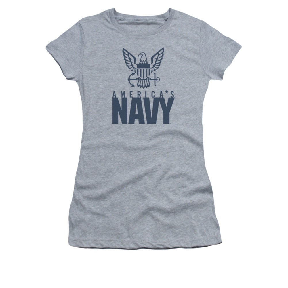 US Navy Eagle Gray Juniors T-Shirt