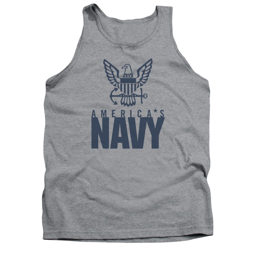 US Navy Eagle Logo Gray Tank Top