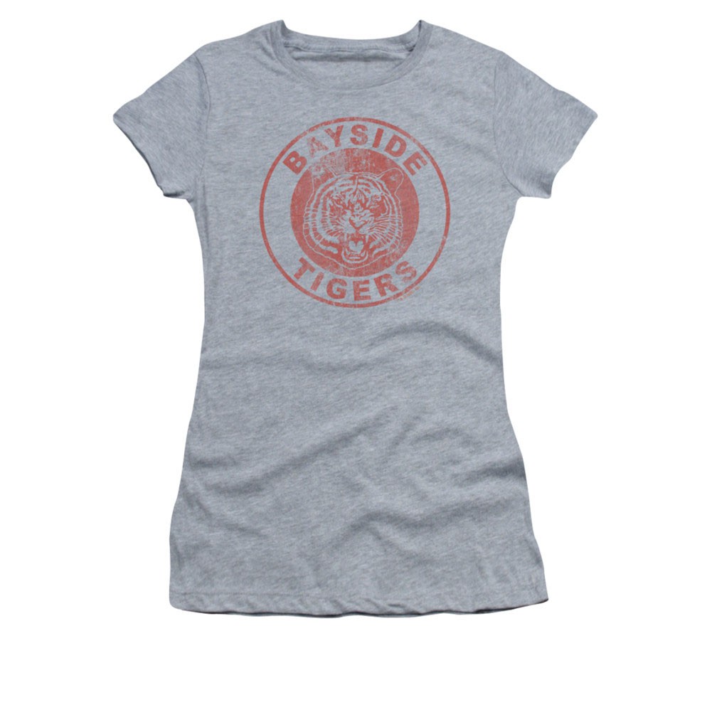 Saved By The Bell Bayside Tigers Gray Juniors T-Shirt