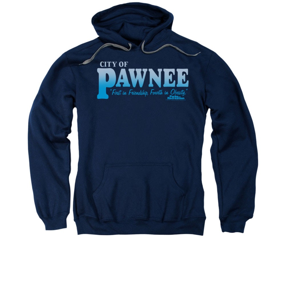 Parks And Recreation City Of Pawnee Blue Pullover Hoodie