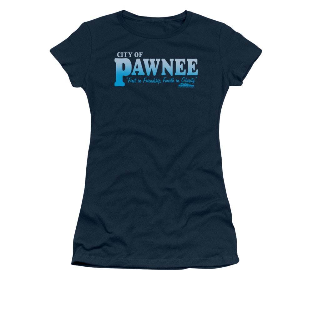 Parks & Recreation City Of Pawnee Blue Juniors Tee Shirt