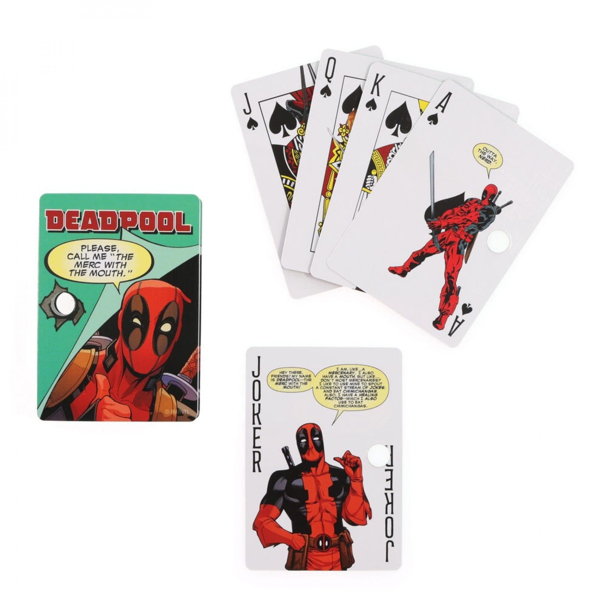 Deadpool Quotes Deck of Playing Cards