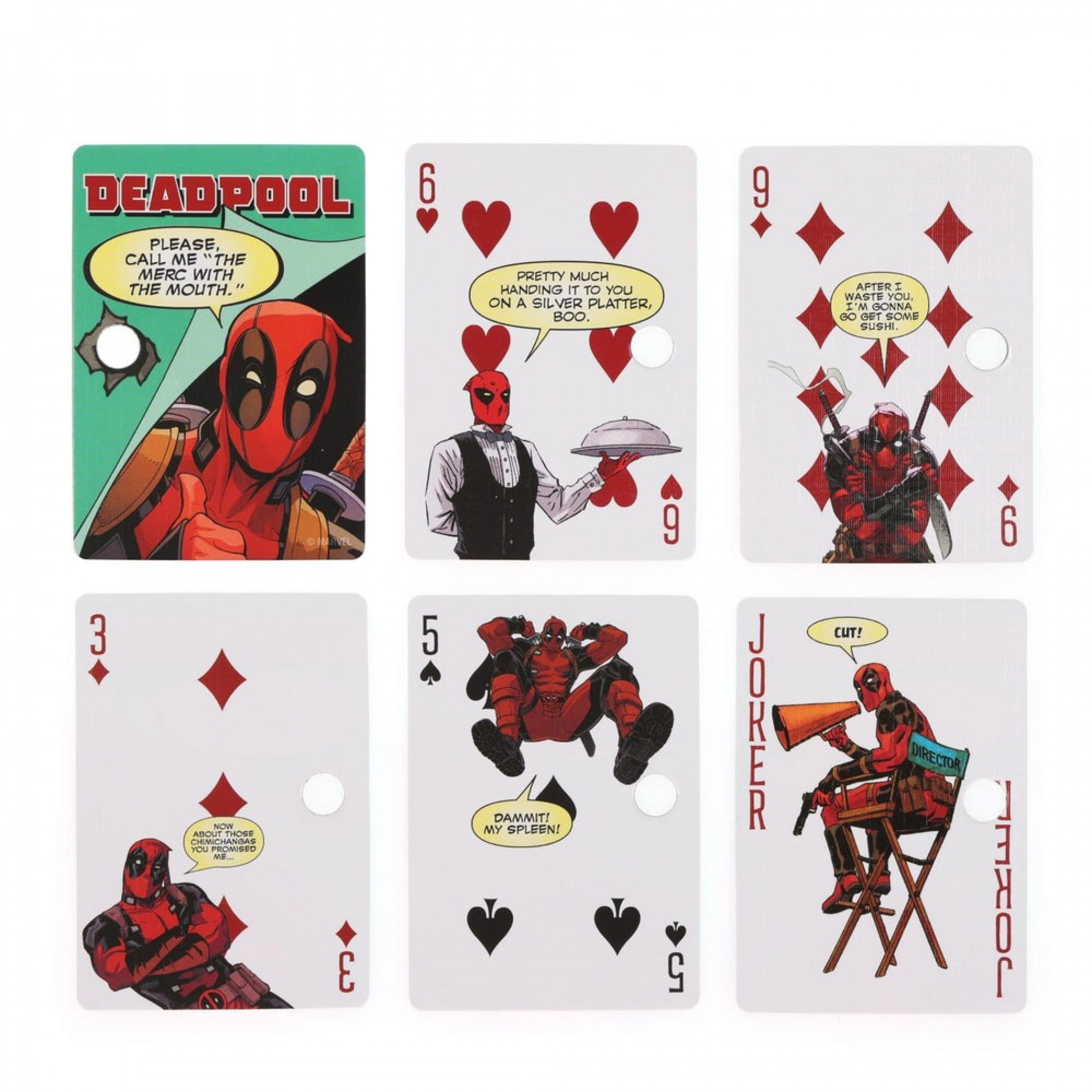 Deadpool Quotes Deck of Playing Cards