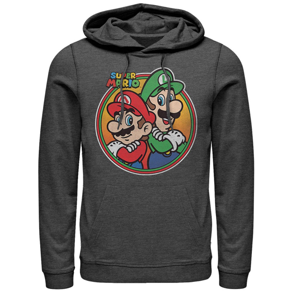 Nintendo Mario Bros Gray Pullover Hoodie