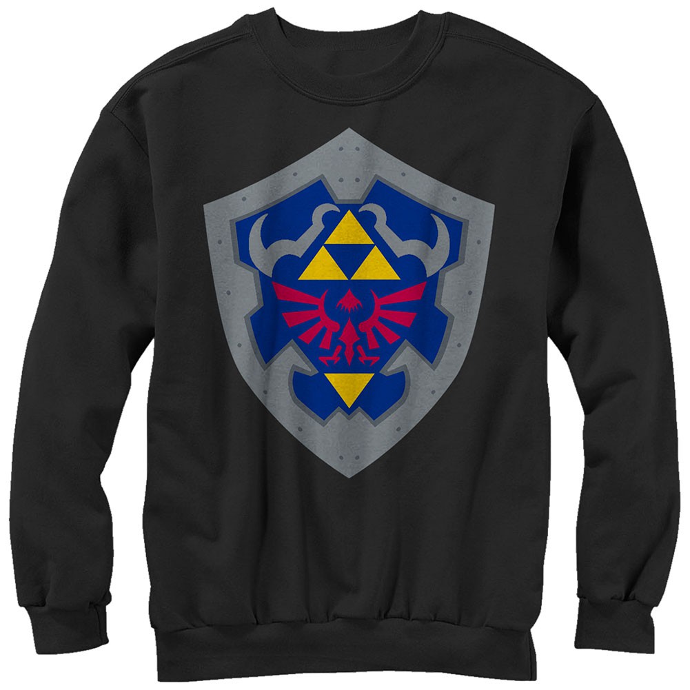 Nintendo Legend of Zelda Simple Shield Black Sweatshirt