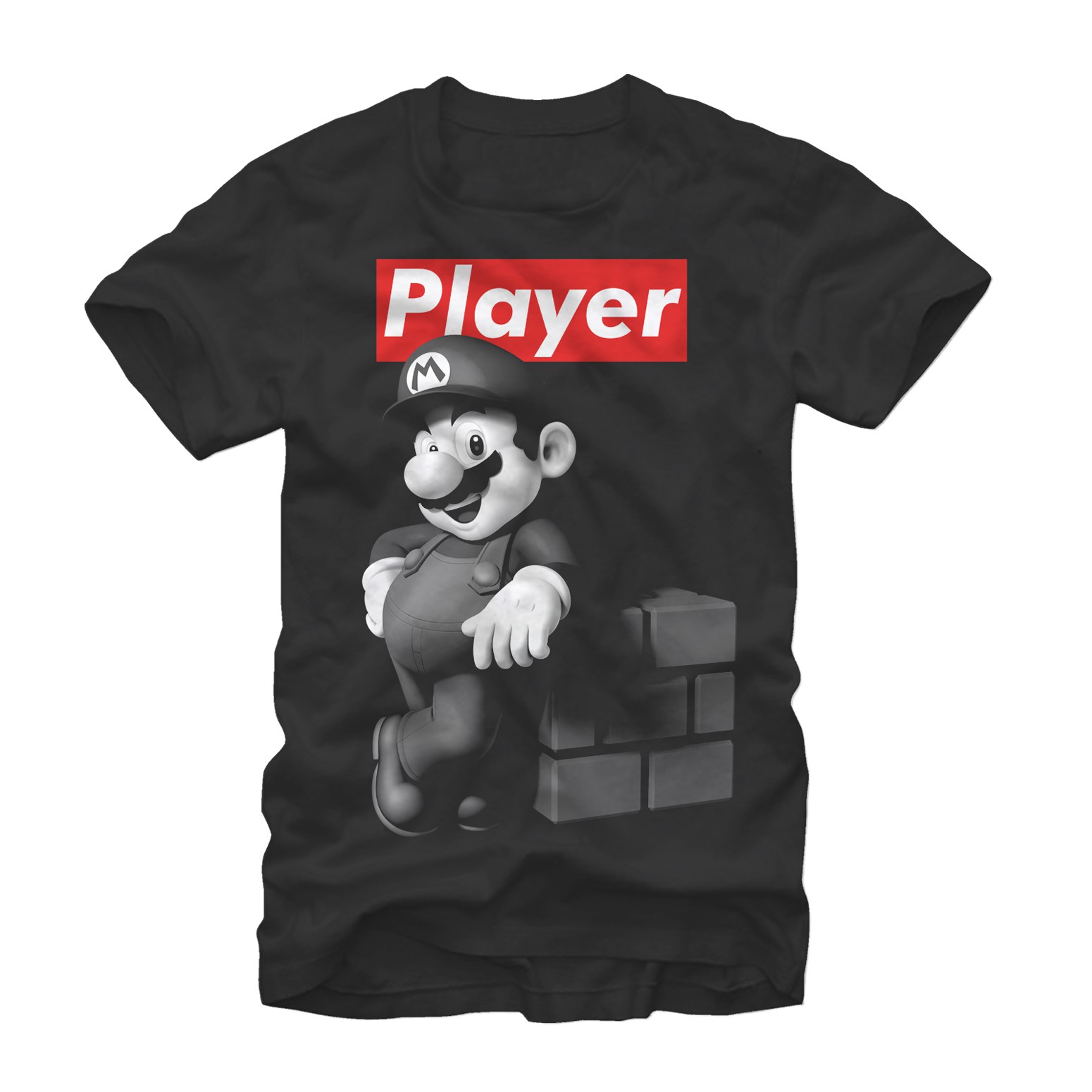 Nintendo Mario Player Black T-Shirt