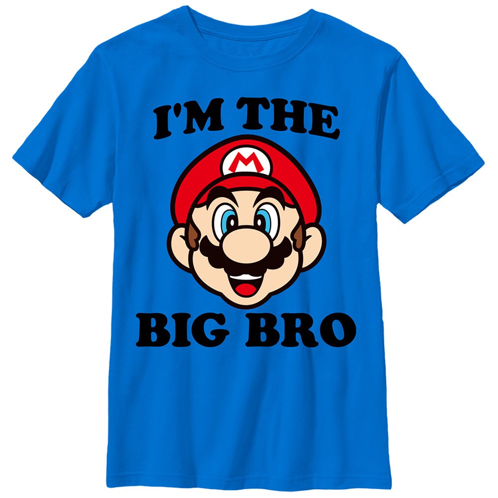 Nintendo Mario Big Bro Blue Unisex Youth T-Shirt