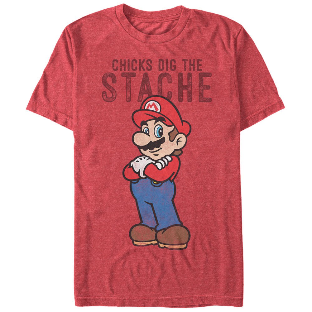 Nintendo Mario Stache Red T-Shirt