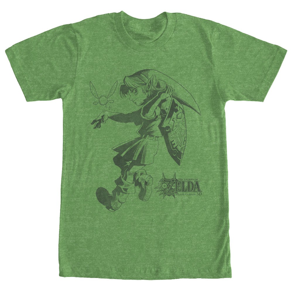 Nintendo Legend Of Zelda Link Outline Green T-Shirt