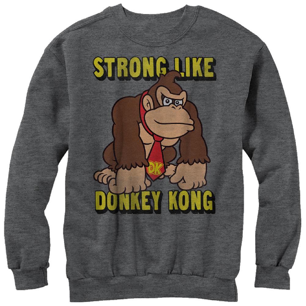 Nintendo Donkey Kong Strong Donkey Gray Sweatshirt