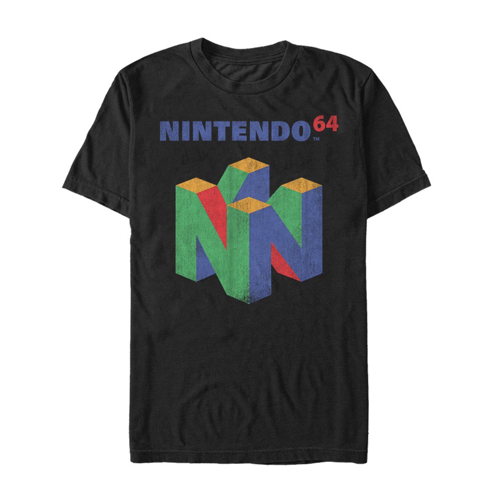 Nintendo 64 Logo Men's Black T-Shirt