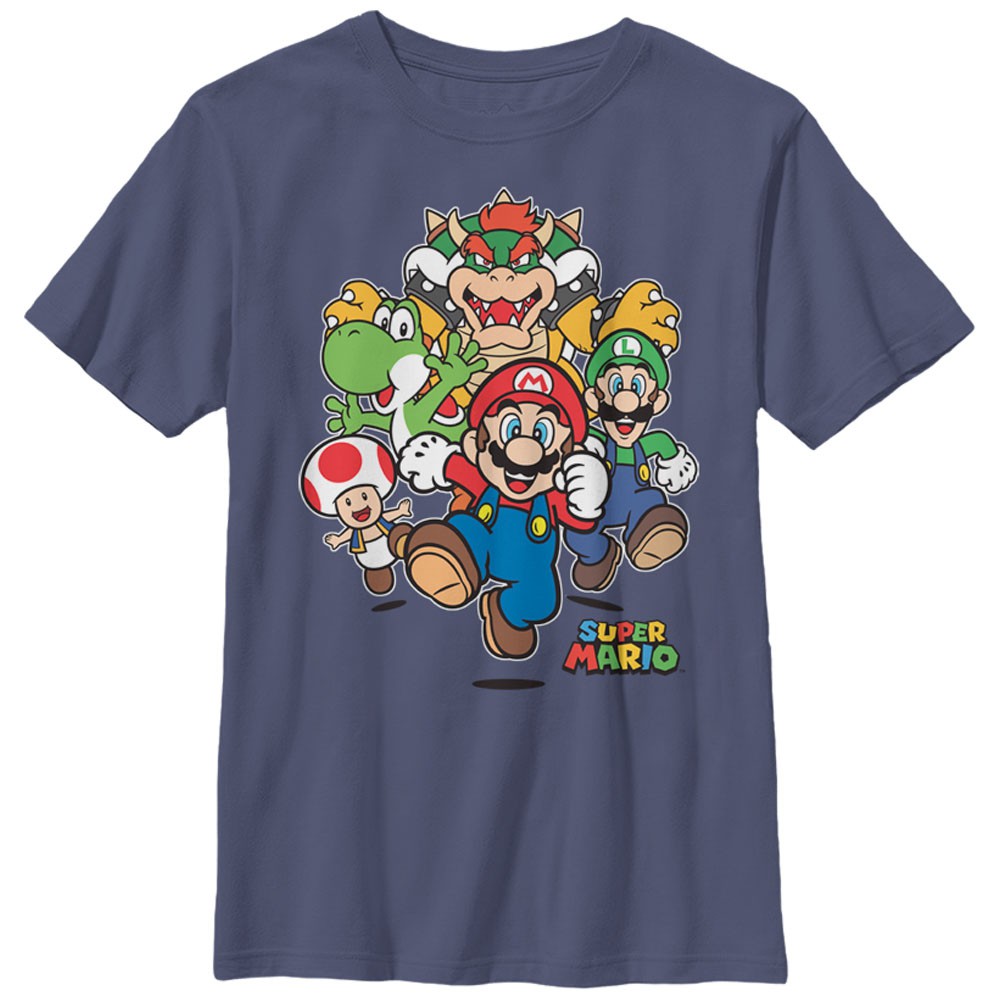 Nintendo Mario Start Race Black Unisex Youth T-Shirt