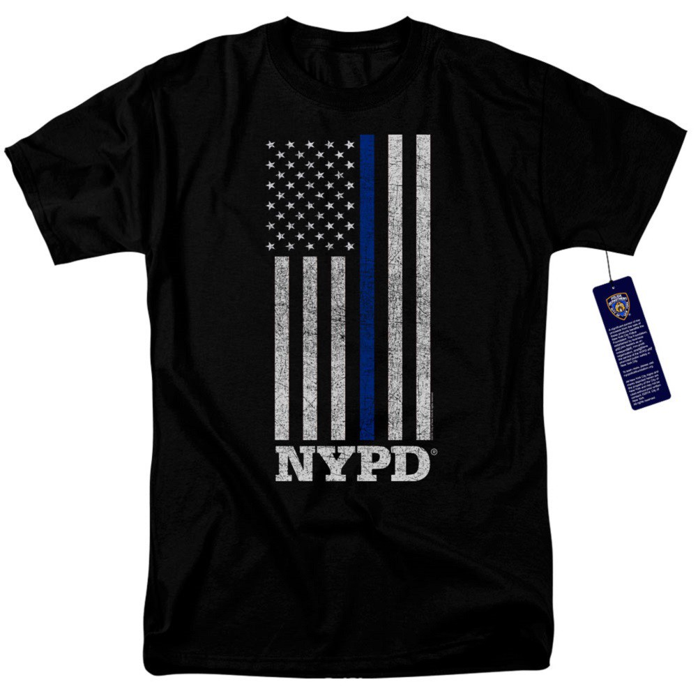 New York City NYPD Patriotic Men's Black T-Shirt