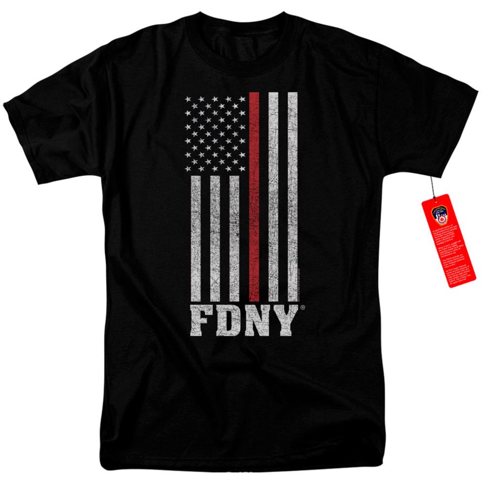 New York City FDNY Patriotic Men's Black T-Shirt