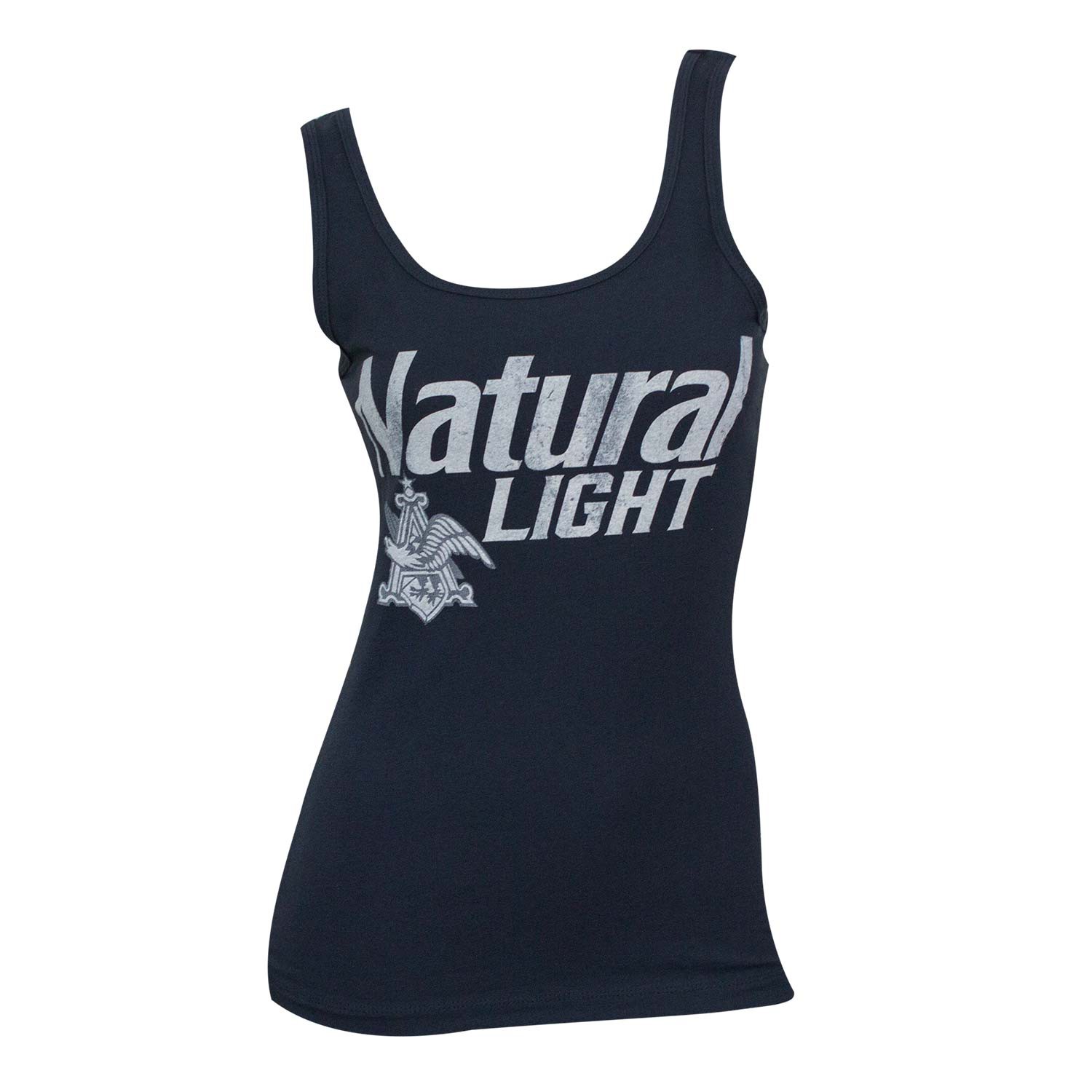 Natural Light Faded Blue Ladies Tank Top