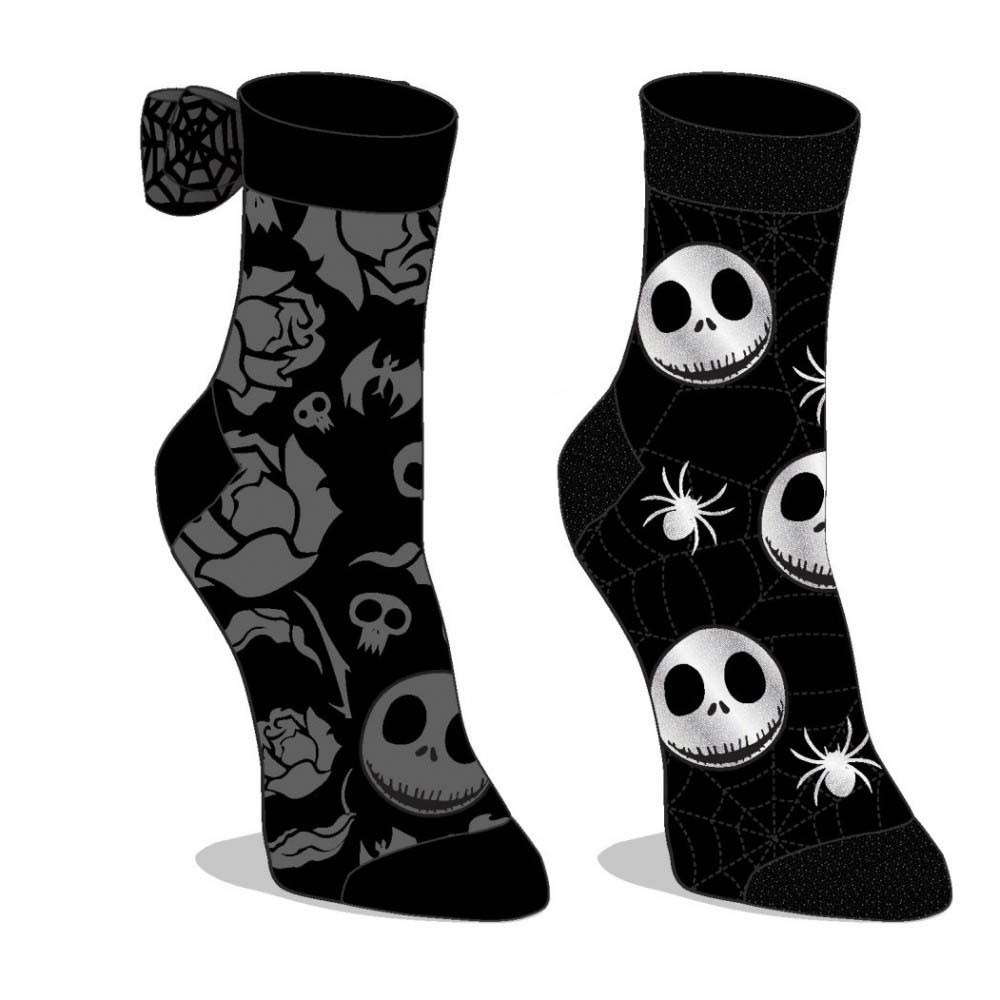 Nightmare Before Xmas Grey And Black 2-Pack Sock Set
