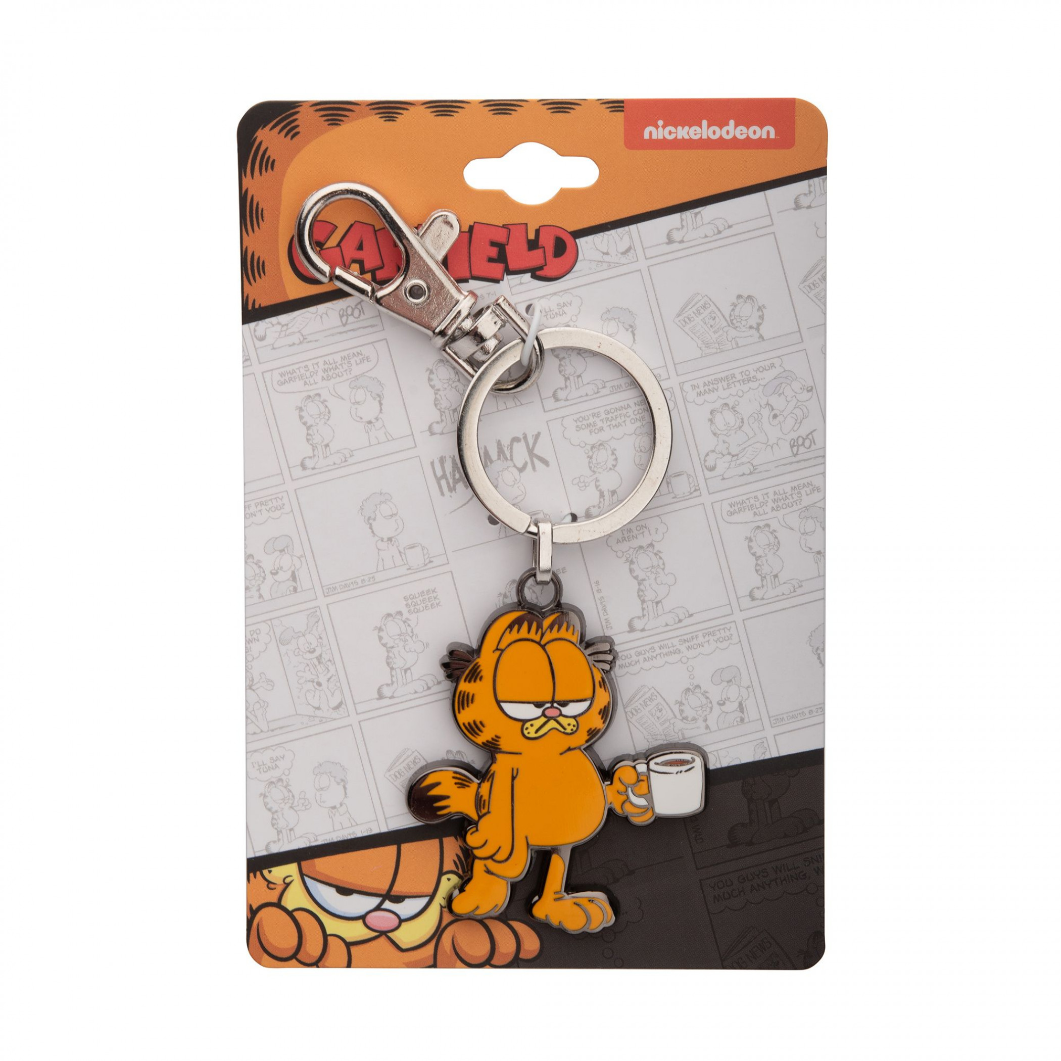 Garfield Monday Coffee Enamel Keychain