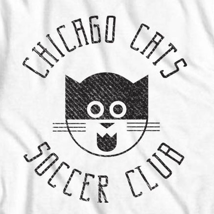 Men's White Chicago Cats Tee Shirt