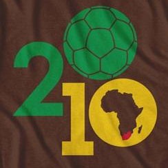 South Africa Soccer Ball World Cup Football Brown T Shirt