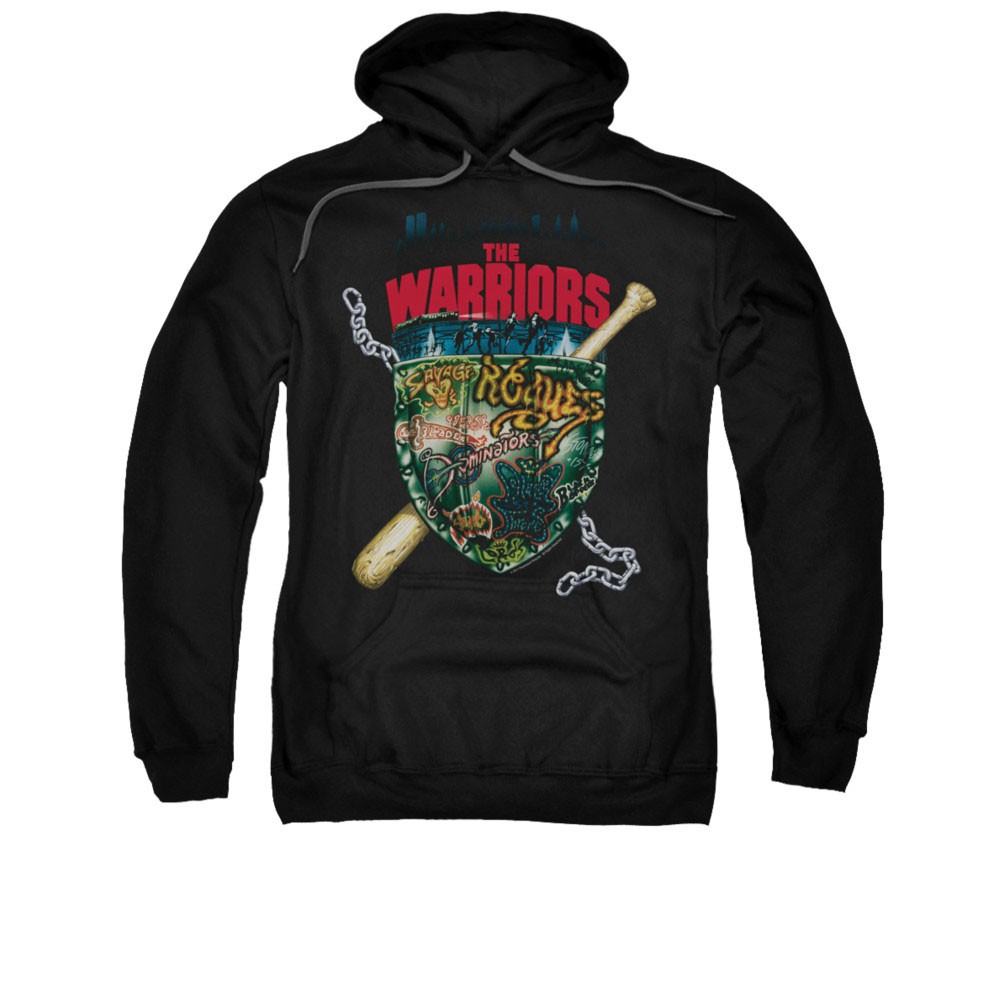 The Warriors Shield Black Pullover Hoodie