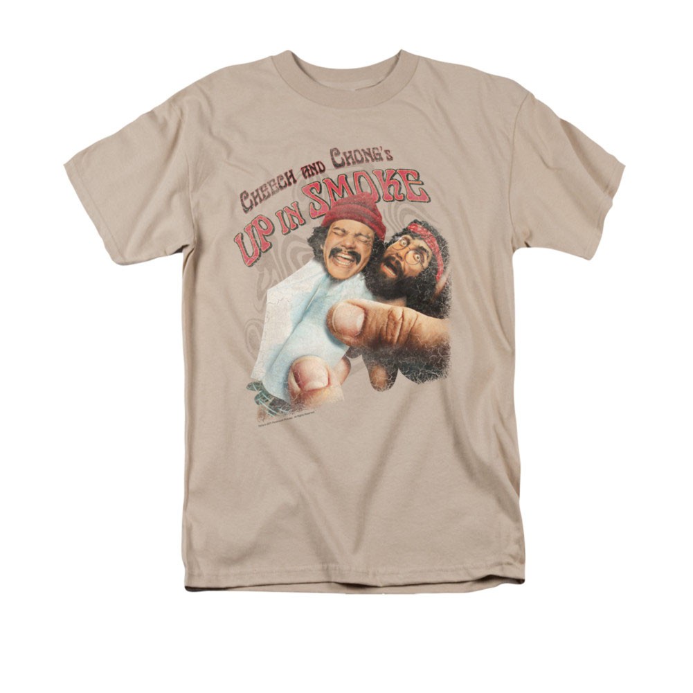 Up In Smoke Rolled Up Beige T-Shirt