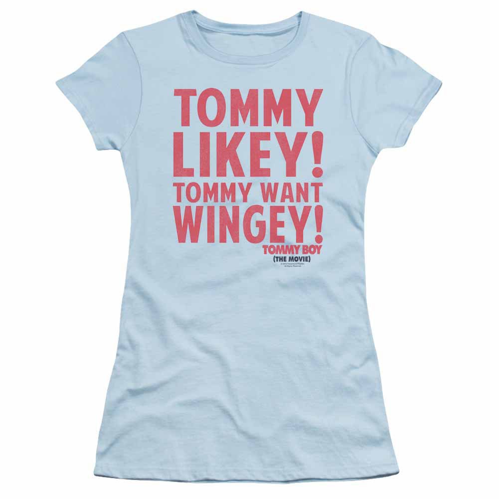 Tommy Boy Want Wingey Blue Juniors T-Shirt