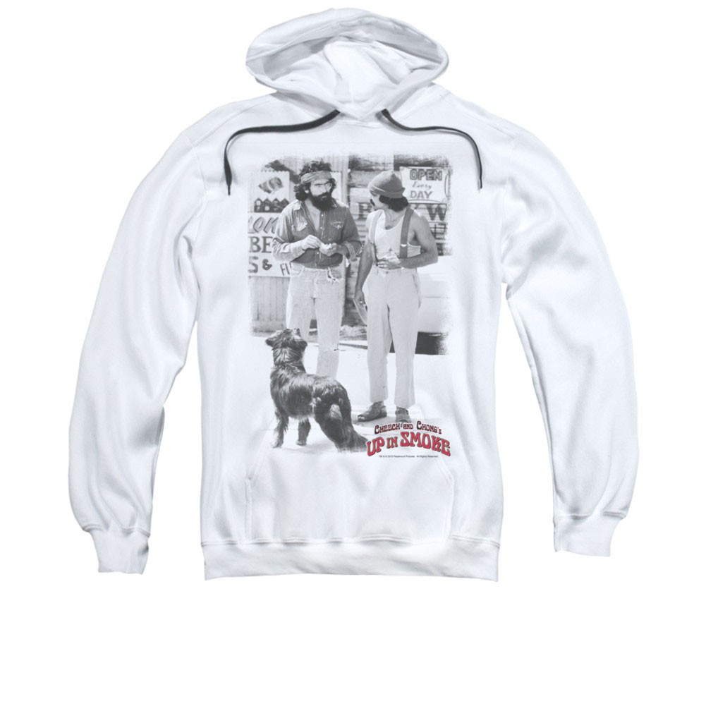 Up In Smoke Photo White Pullover Hoodie