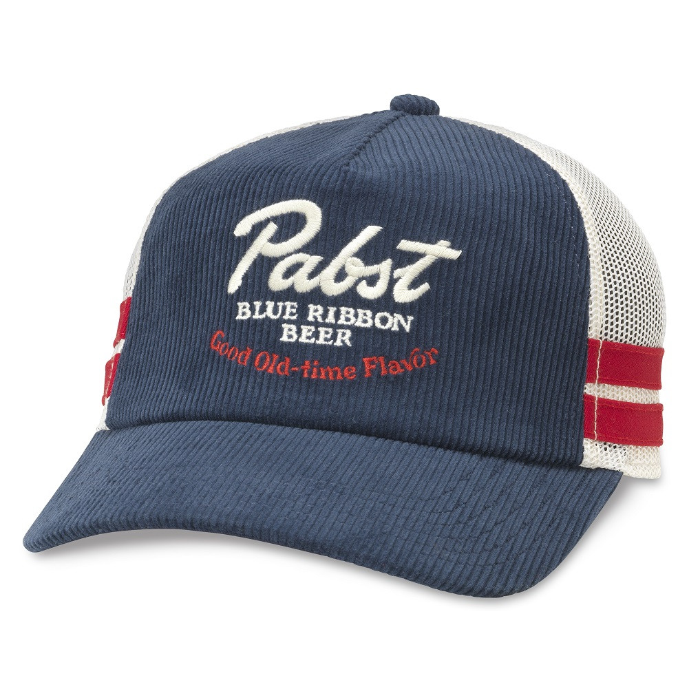 Pabst Blue Ribbon Beer Vintage Navy Adjustable Snapback Trucker Hat