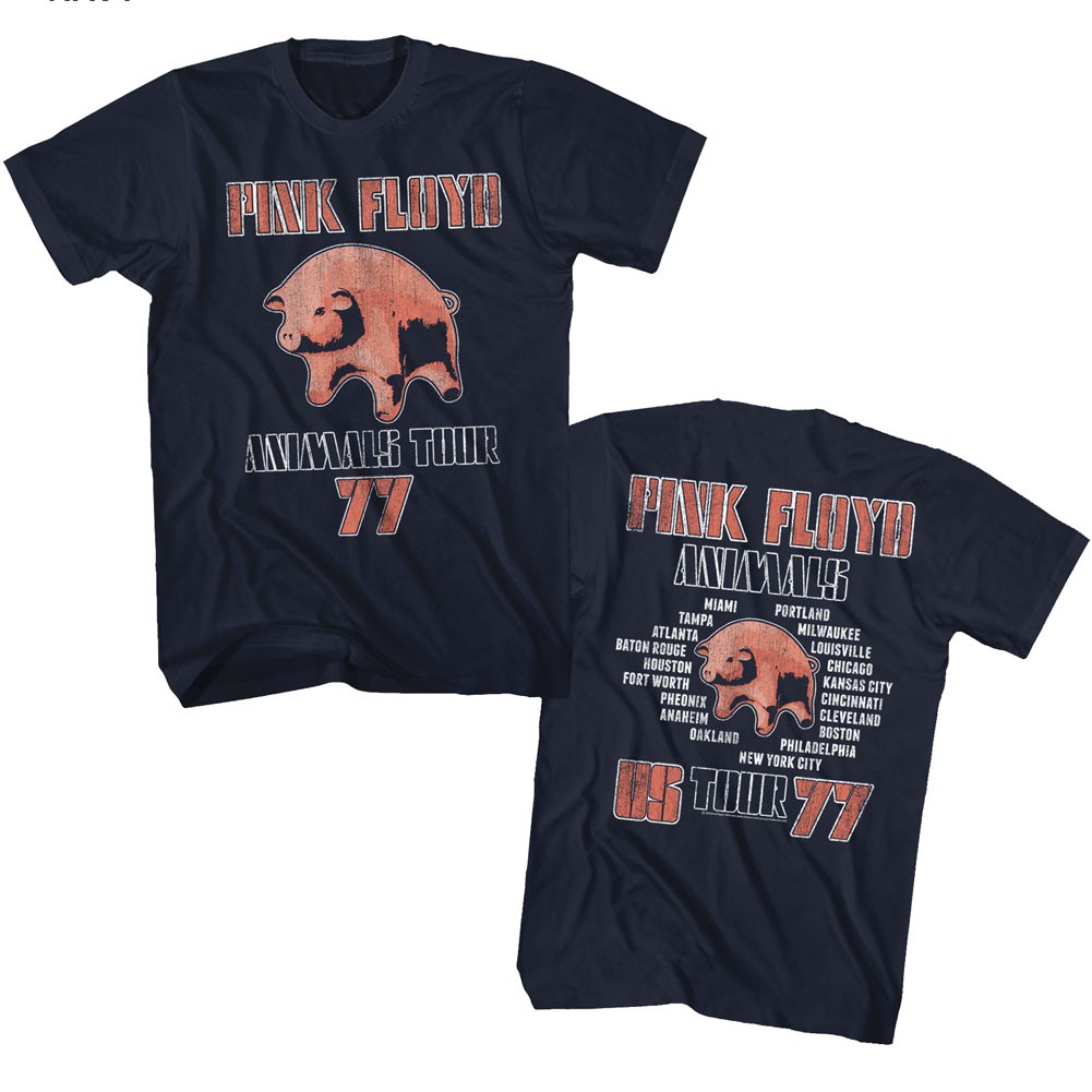 Pink Floyd Animals 77 Tour Men's Black T-Shirt